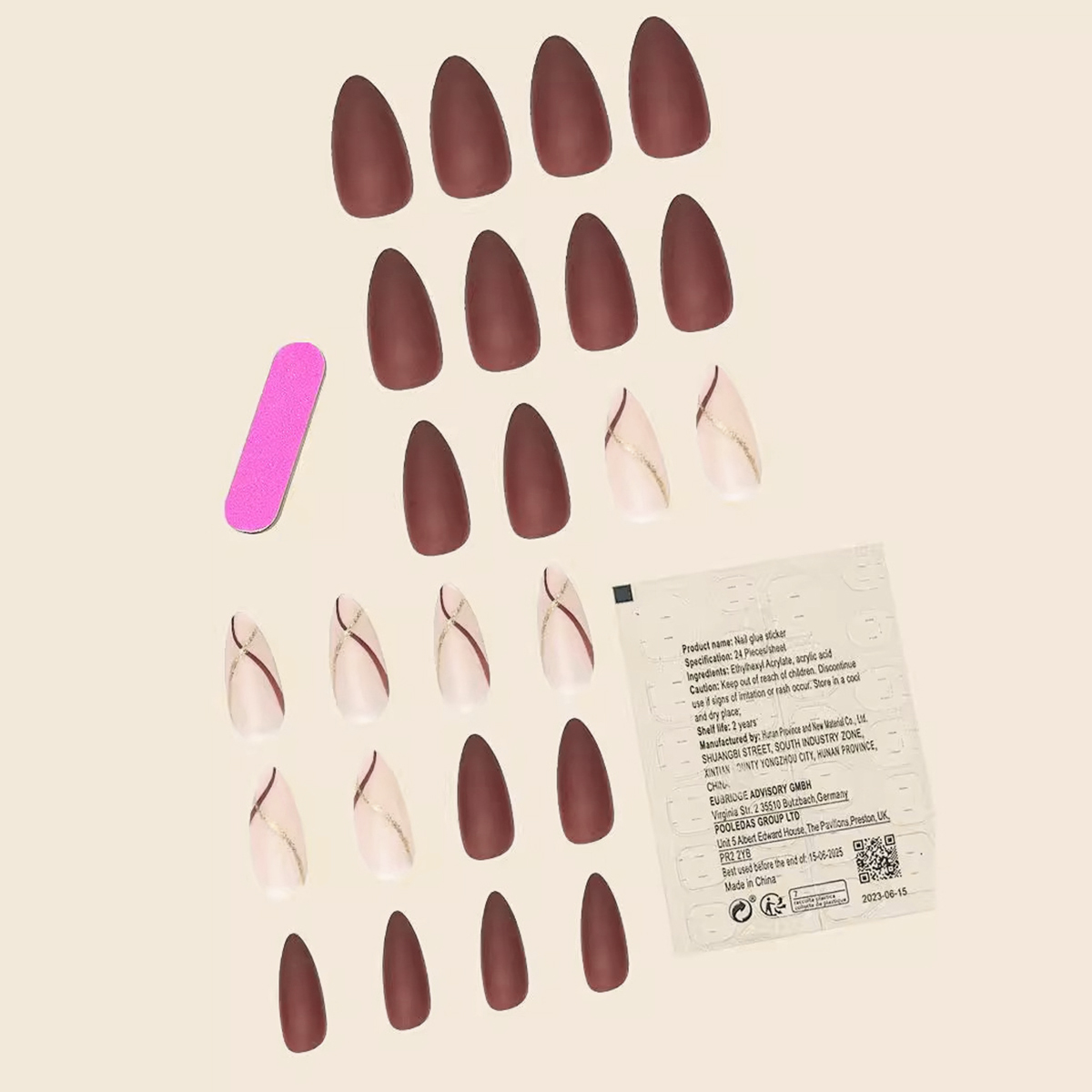 Gilded Velvet Red Nails